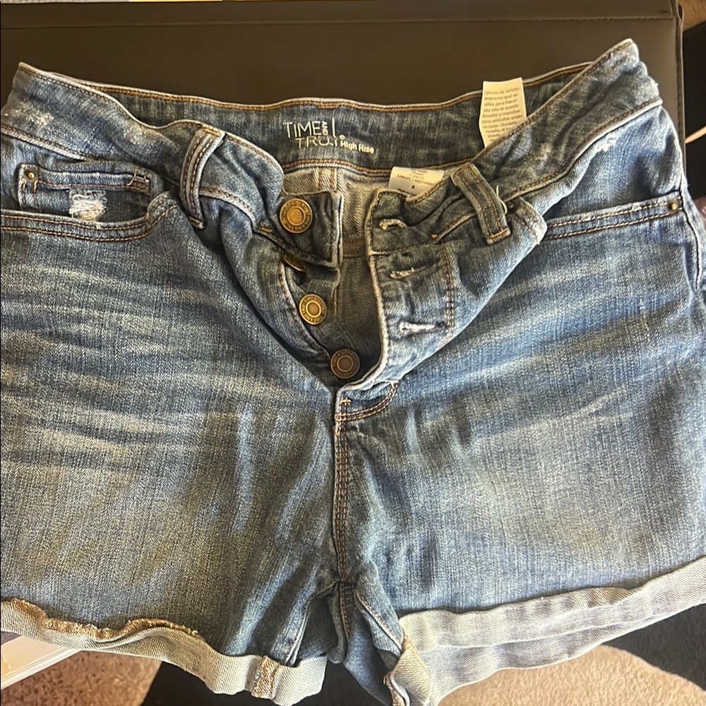 Time and Tru High Rise Denim Shorts